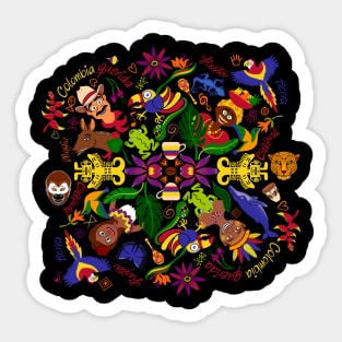 Colombia, charming land full of joyful people Sticker